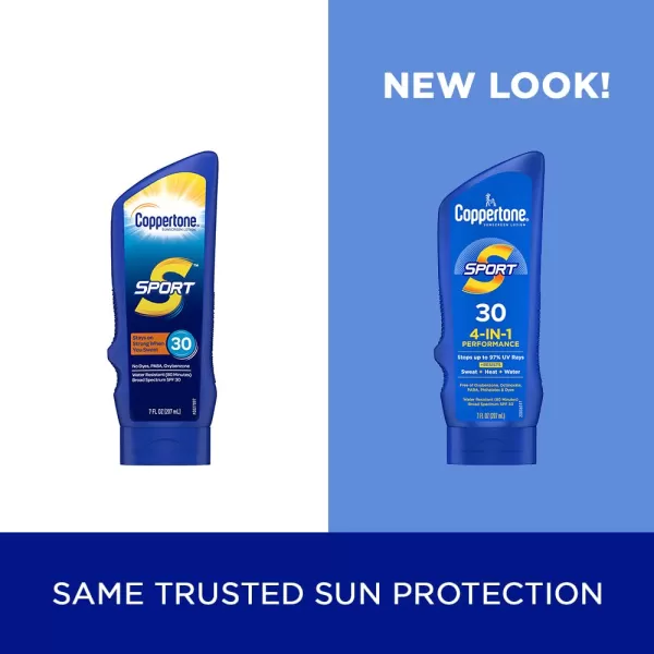 Coppertone SPORT Sunscreen SPF 30 Lotion Water Resistant Sunscreen Body Sunscreen Lotion 7 Fl Oz Pack of 12
