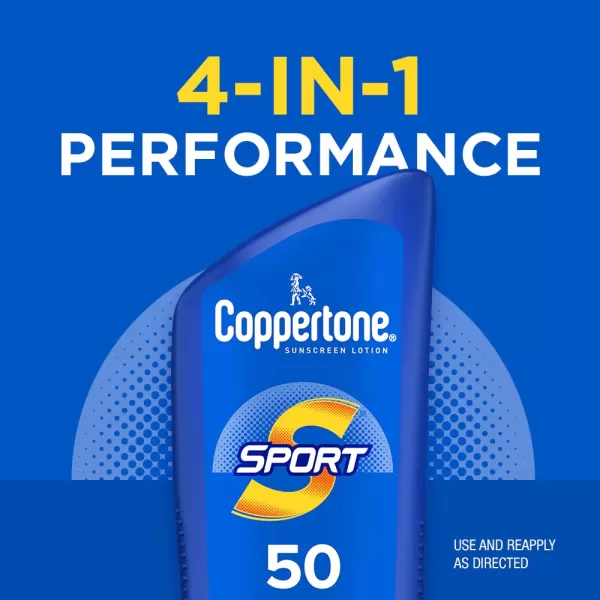 Coppertone SPORT Sunscreen SPF 70 Water Resistant Sunscreen Lotion Broad Spectrum Bulk Sunscreen Pack 7 Fl Oz Bottle Pack of 2SPF 50