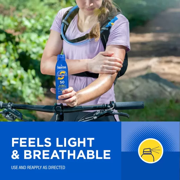 Coppertone SPORT Sunscreen Spray SPF 70 Water Resistant Sunscreen Broad Spectrum SPF 70 Sunscreen Bulk Sunscreen Pack 55 Oz Spray Pack of 3