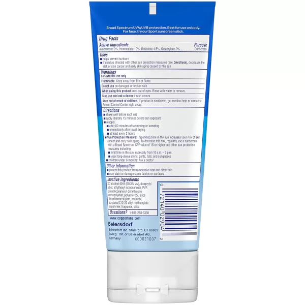 Coppertone Sport Clear Sunscreen Broad Spectrum SPF 30 Sunscreen 5 Oz