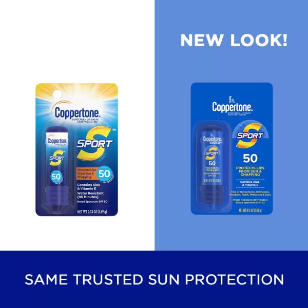 Coppertone Sport Sunscreen Lip Balm SPF 50 Sunscreen for Lips Skin Protectant 013 Oz
