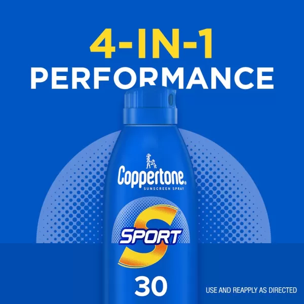 Coppertone Sport Sunscreen Pack Sport Sunscreen Spray SPF 30 Water Resistant Sunscreen 55 Oz Can  Sport Face Sunscreen Lotion SPF 50 Oil Free Sunscreen for Face 25 Fl Oz Tube