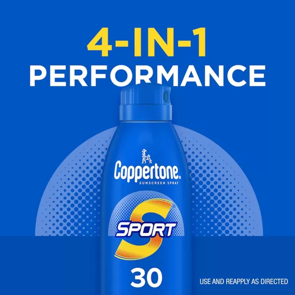 Coppertone Sport Sunscreen Spray SPF 30 Water Resistant Spray Sunscreen Broad Spectrum SPF 30 Sunscreen Bulk Sunscreen Pack 55 Oz Bottle Pack of 2