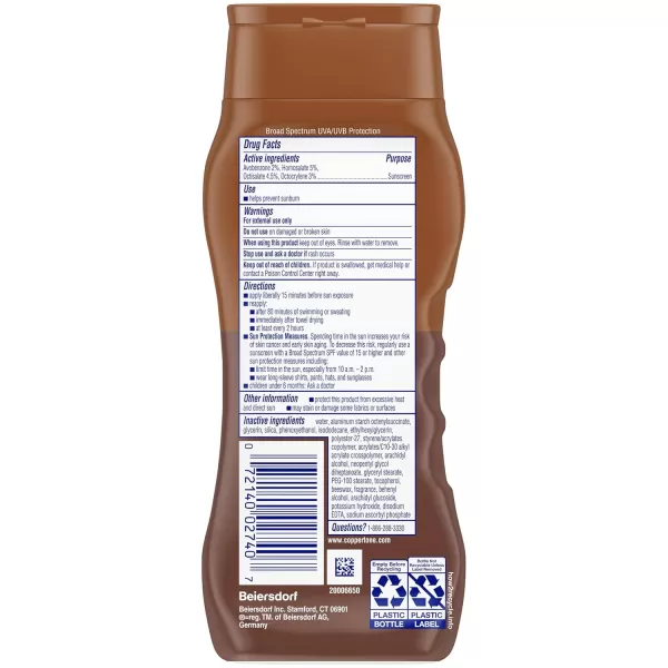 Coppertone Tanning Sunscreen Lotion Water Resistant Body Sunscreen SPF 15 Broad Spectrum SPF 15 Sunscreen 8 Fl Oz Bottle Pack of 128 Fl Oz Pack of 12