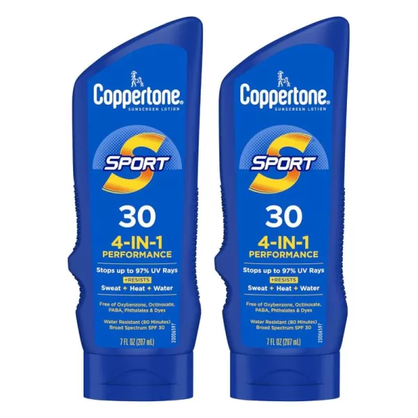 Coppertone Sport Sunscreen Lotion Broad Spectrum SPF 30 Sunscreen Multi Pack 3 Fl Oz Pack of 67 Fl Oz Pack of 2
