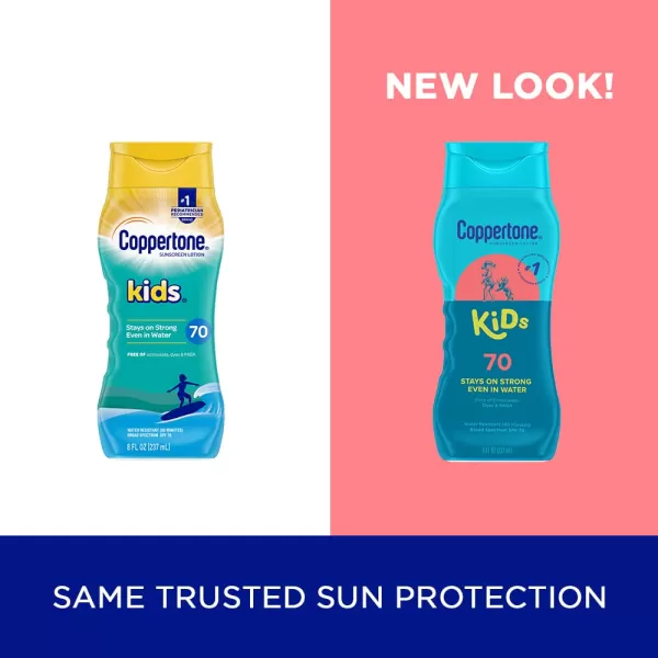 Coppertone Kids Sunscreen Lotion SPF 70 Sunscreen for Kids Water Resistant Sunscreen Lotion 8 Fl Oz
