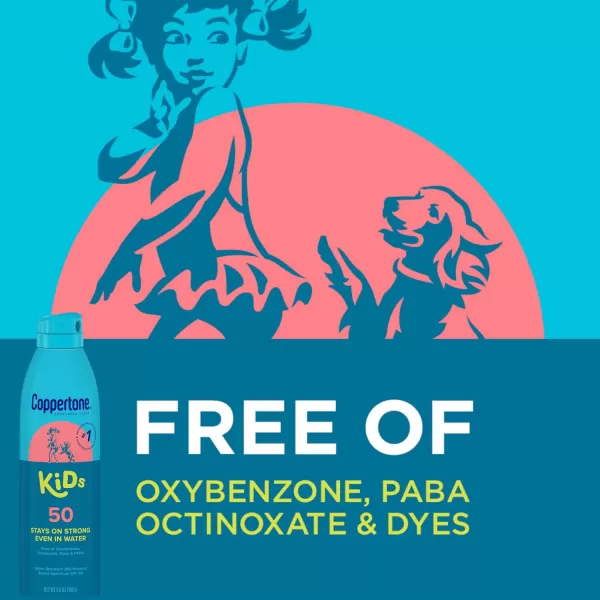 Coppertone Kids Sunscreen Pack Water Resistant Sunscreen for Kids Coppertone Kids Sunscreen Spray SPF 50 5 Oz Can  Coppertone Pure and Simple Kids Mineral Sunscreen Stick SPF 50 049 Oz