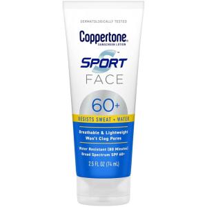 imageCoppertone Sport Face Sunscreen Lotion SPF 60 Water Resistant Sunscreen with Broad Spectrum SPF 60 Lightweight and Breathable 25 Fl Oz Tube