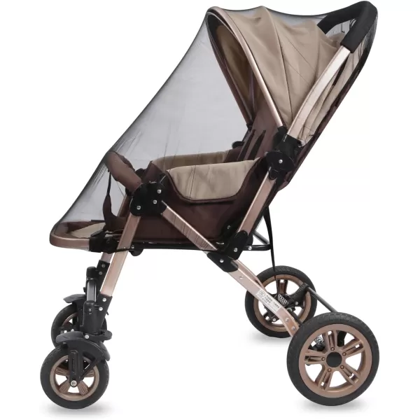 PandaEar 2 Pack Mosquito Net for Strollers Universal Baby Bug Net for Strollers Car Seat Bassinet Cradle Black