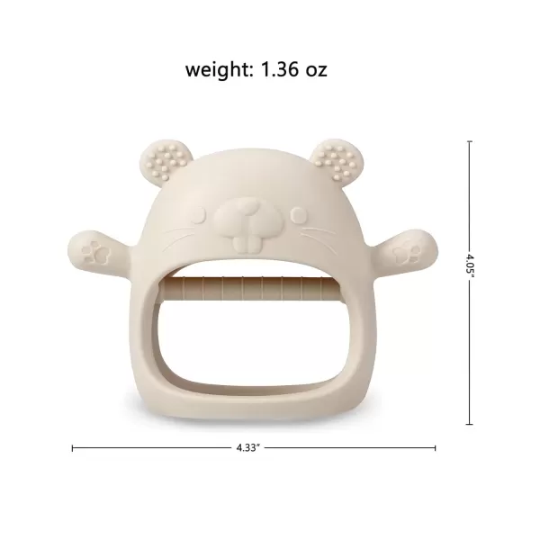 PandaEar 2 Pack Silicone Baby Teething Toys Baby Hand Teether Mitten for Sucking Needs Baby Chew Toys Hand Pacifier for Soothing Teething Pain Relief WhiteBlueWhiteBlue