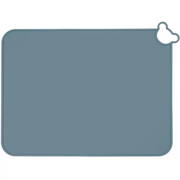 PandaEar 2 Pack Silicone Placemats for Baby Kids Food Grade NonSlip Eating Table Mats Portable Toddler Placemats for Dining Table ampamp Restaurants Blue ampamp Brown