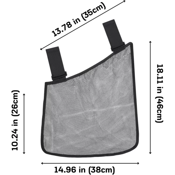 PandaEar 2 Pack Stroller Side Sling Baby Stroller Organizer Mesh Cargo Net Universal NonSlip Stroller Organizer ampamp Storage Black