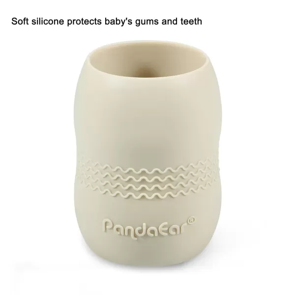 PandaEar 2 Pack100 Tiny Silicone Drinking Training Cup for Baby and Toddler BlueGreenBlueWhite