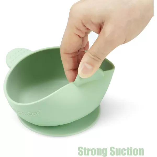 PandaEar 3 Pack Baby Bowls with Suction Stay Put Silicone Food Bowl for Babies Kids Toddlers Infants Food Grade Soft Safe BPAFree Silicone MultiColorBlue Green Linen