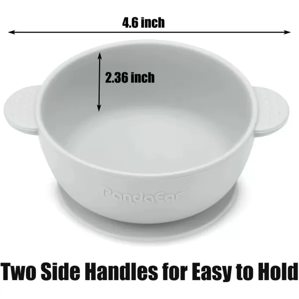 PandaEar 3 Pack Baby Bowls with Suction Stay Put Silicone Food Bowl for Babies Kids Toddlers Infants Food Grade Soft Safe BPAFree Silicone MultiColorBrown Grey Tan