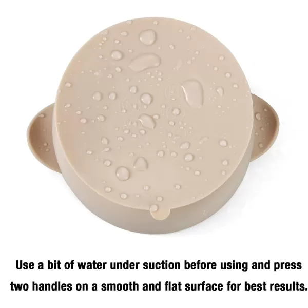 PandaEar 3 Pack Baby Bowls with Suction Stay Put Silicone Food Bowl for Babies Kids Toddlers Infants Food Grade Soft Safe BPAFree Silicone MultiColorBrown Grey Tan