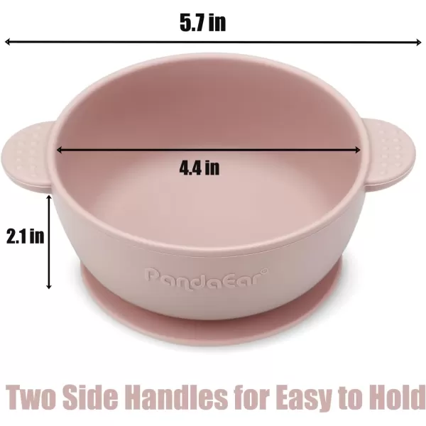 PandaEar 3 Pack Baby Bowls with Suction Stay Put Silicone Food Bowl for Babies Kids Toddlers Infants Food Grade Soft Safe BPAFree Silicone MultiColorPink