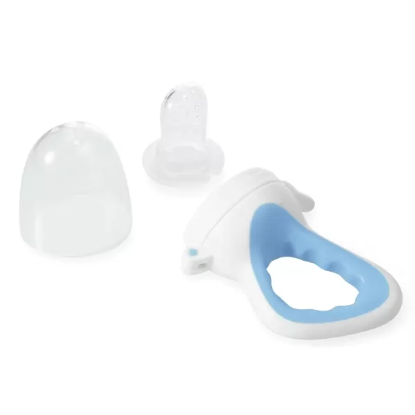 PandaEar 3 Pack Baby Feeder Fresh Fruit Food Feeder with 3 Different Size Silicone Pouch and 1 Pacifier Clips Training Massaging Toy Teether
