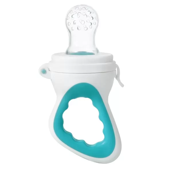 PandaEar 3 Pack Baby Feeder Fresh Fruit Food Feeder with 3 Different Size Silicone Pouch and 1 Pacifier Clips Training Massaging Toy Teether