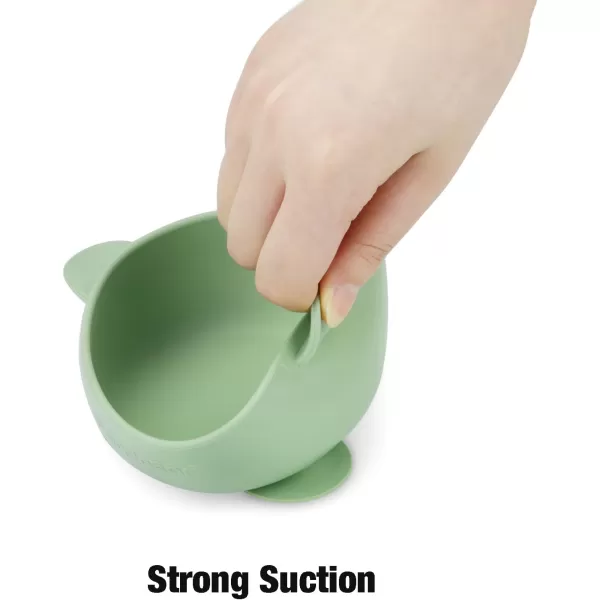PandaEar 3 Pack Baby Suction Bowls Stay Put Silicone Food Bowl Babies Led Weaning Supplies for Kids Toddlers BPAFree BlueGreenBrown