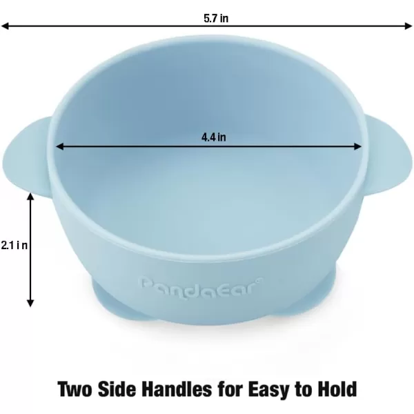 PandaEar 3 Pack Baby Suction Bowls Stay Put Silicone Food Bowl Babies Led Weaning Supplies for Kids Toddlers BPAFree BlueGreenBrown