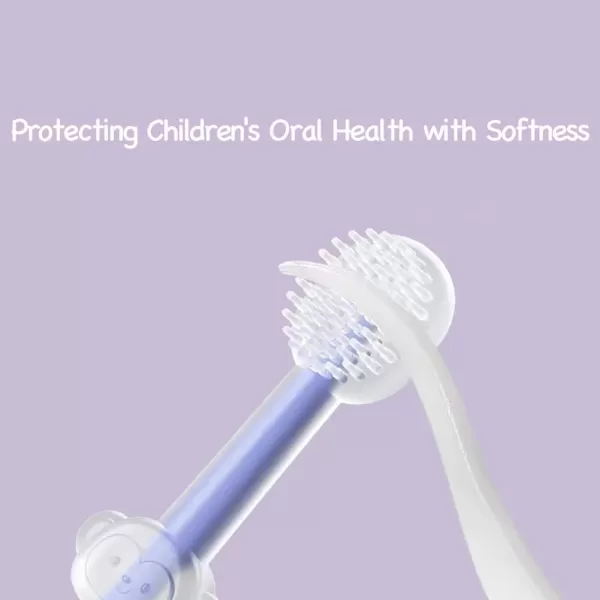 PandaEar 3 Pack Silicone Baby Toddler Newborn Toothbrushes 0 to 18 months Baby Tongue Cleaner  UShaped ToothScrubber  Baby First Toothbrush Teething Baby Gum Oral Cleaner Infant Mouth Cleaner