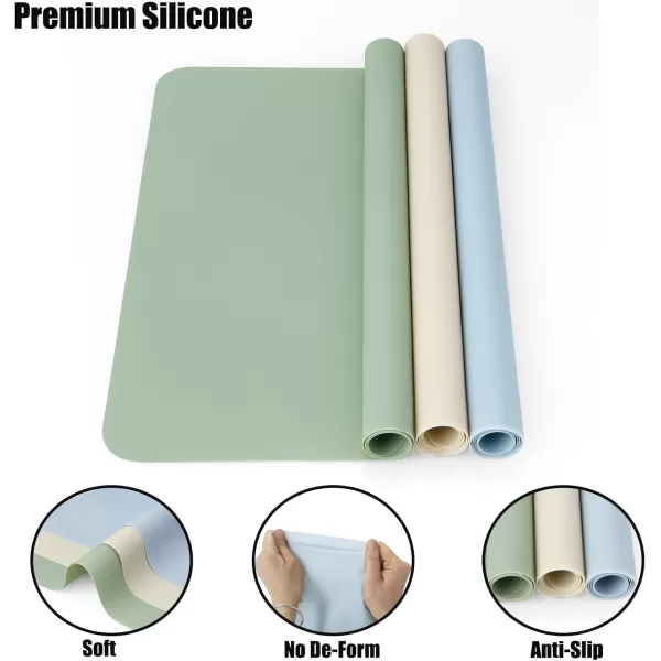PandaEar 3 Pack Silicone Mats for Crafts Resin Casting Jewelry Making Play Dough ampamp Art Supplies Nonstick HeatResistant Large Sheets for Crafting 157quotx 118quot