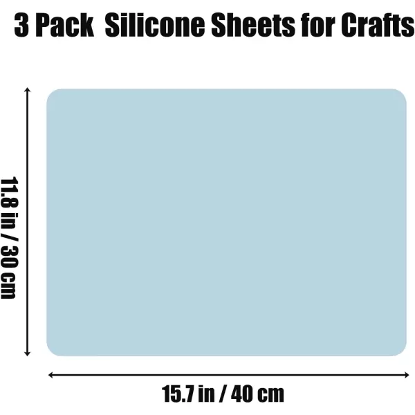 PandaEar 3 Pack Silicone Mats for Crafts Resin Casting Jewelry Making Play Dough ampamp Art Supplies Nonstick HeatResistant Large Sheets for Crafting 157quotx 118quot
