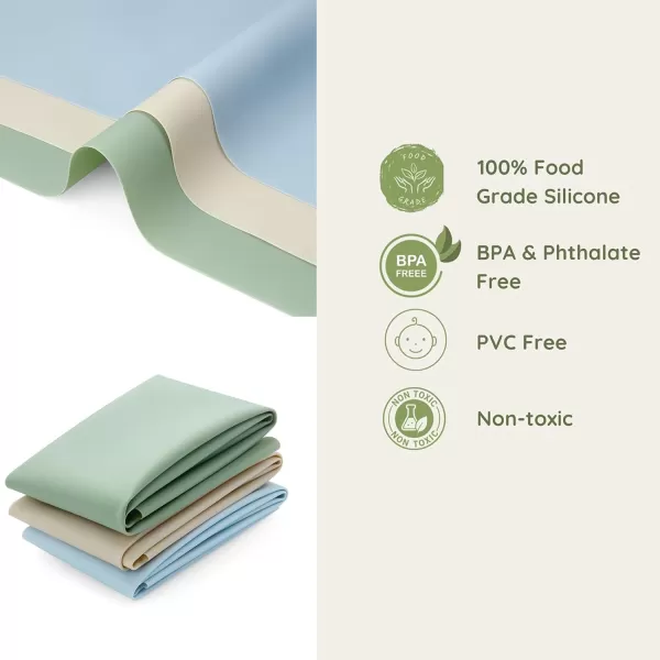 PandaEar 3 Pack Silicone Mats for Crafts Resin Casting Jewelry Making Play Dough ampamp Art Supplies Nonstick HeatResistant Large Sheets for Crafting 157quotx 118quot