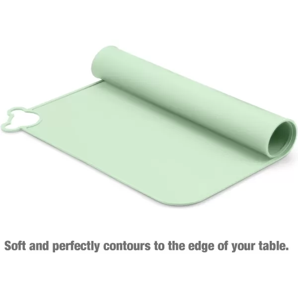 PandaEar 3 Pack Silicone Placemat for Toddlers Kids for Dining Table ampamp Restaurants  Portable Silicone Mat for Baby Eating  Food Grade NonSlip Baby Table Mat