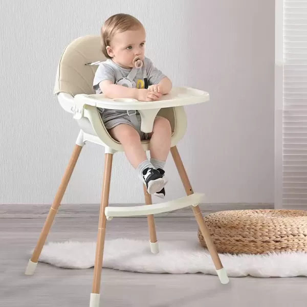 PandaEar 3in1 High Chairs for Babies Toddlers Convertible Infant Highchair with Removable Tray ampamp Safety Harness Adjustable Legs
