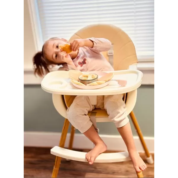 PandaEar 3in1 High Chairs for Babies Toddlers Convertible Infant Highchair with Removable Tray ampamp Safety Harness Adjustable Legs