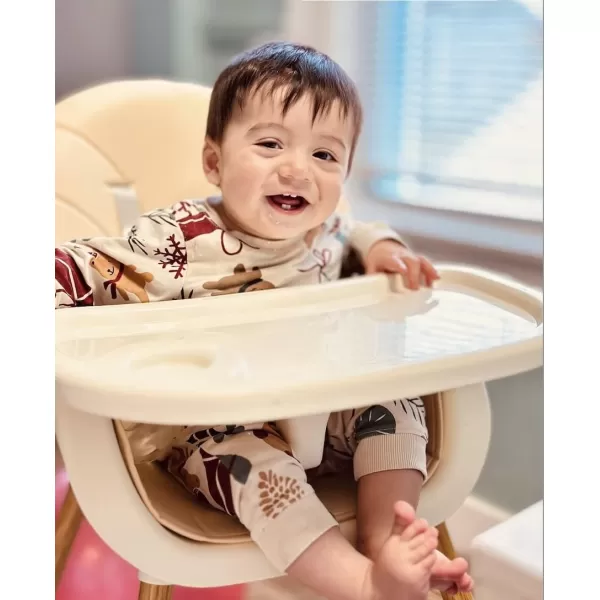 PandaEar 3in1 High Chairs for Babies Toddlers Convertible Infant Highchair with Removable Tray ampamp Safety Harness Adjustable Legs