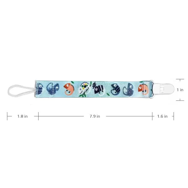 PandaEar 5 Pack Silicone Pacifier Clips for Boys and Girls Newborn