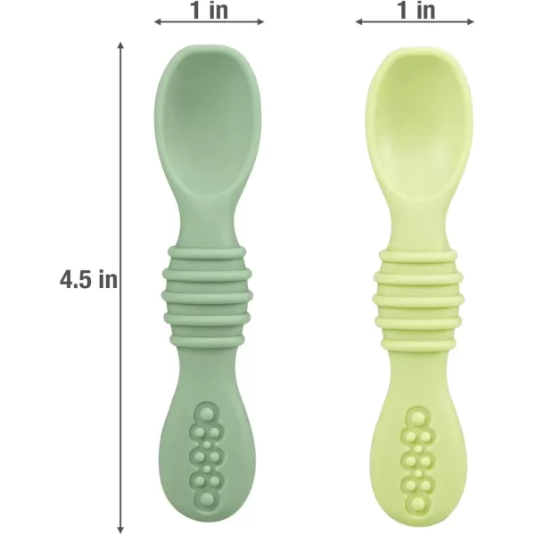 PandaEar 6 Pack Silicone Baby Spoons Self Feeding 6 Months for Toddler  Baby Led Weaning Utensils 612 Months  Infant Spoons First Stage  Baby Feeding Essentials  Baby Eating Utensils Set