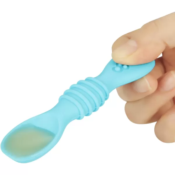 PandaEar 6 Pack Silicone Baby Spoons Self Feeding 6 Months for Toddler  Baby Led Weaning Utensils 612 Months  Infant Spoons First Stage  Baby Feeding Essentials  Baby Eating Utensils Set
