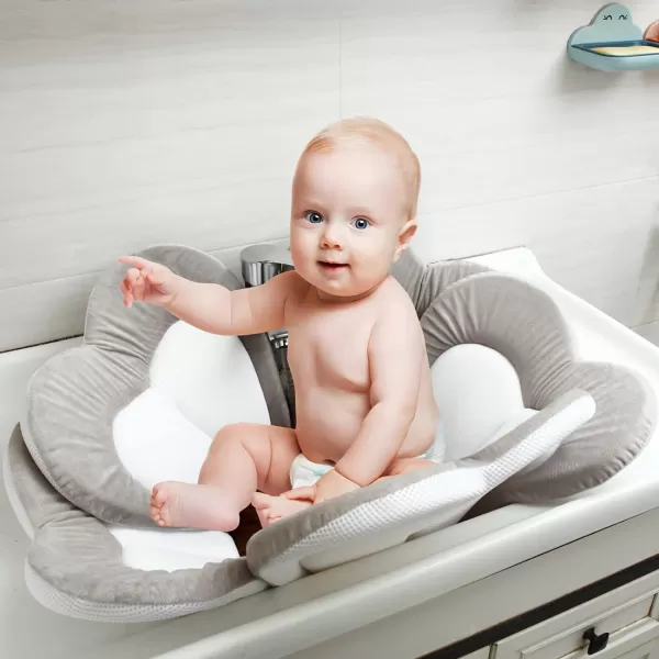 PandaEar Baby Bath Flower for Sink Baby Bath Pad Bathtub Cushion for Infant Newborn Safe Flower Tub Sink Bath Mat for baby