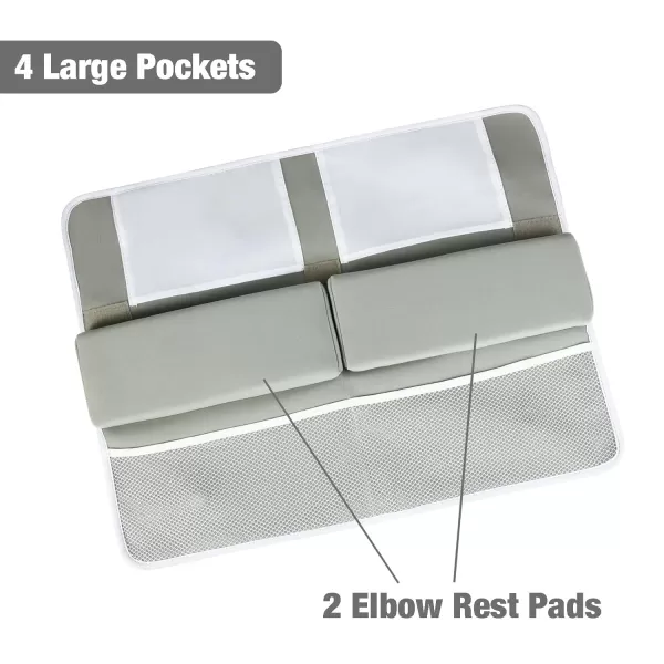 PandaEar Baby Bath Kneeler ampamp Elbow Rest Pad Comfortable NonSlip Kneeling Mat Cushion with Toy Organizer Storage Pockets Foldable Foam Mat for Toddler Bathroom Bathing Time GreyGrey