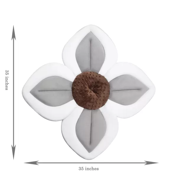 PandaEar Baby Bath Pad for Infant Newborn  Soft Flower Petals for Sink Bathtub Essentials Shower Gift GreyGrey