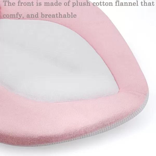 PandaEar Baby Bath Pad for Infant Newborn  Soft Flower Petals for Sink Bathtub Essentials Shower Gift GreyPink