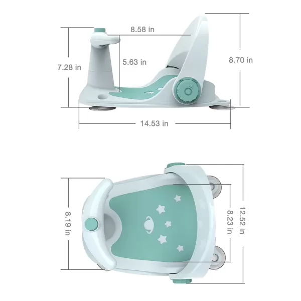 PandaEar Baby Bath Seat Infant Bathtub Chair Baby Bath Tubs Shower Seat with NonSlip Suction Cups ampamp Adjustable Backrest Support for Babies 6 Months