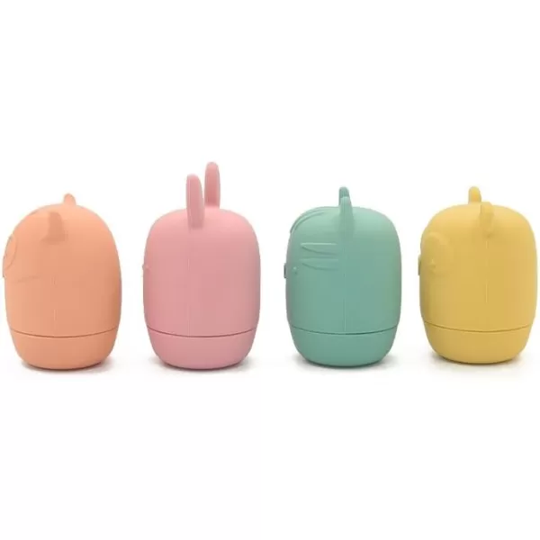 PandaEar Baby Bath Toys 4 Pack Silicone Bath Toys for Infants Toddlers 618 Months Non Toxic Baby Kids Squeezable Shower Toys