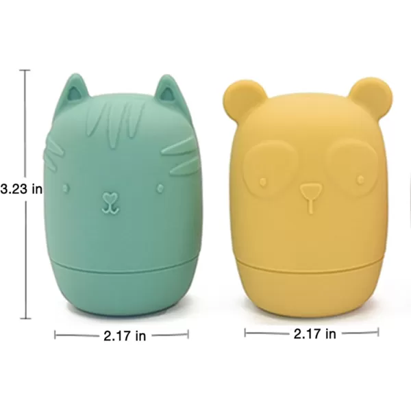 PandaEar Baby Bath Toys 4 Pack Silicone Bath Toys for Infants Toddlers 618 Months Non Toxic Baby Kids Squeezable Shower Toys