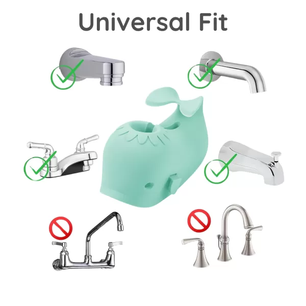 PandaEar Baby Bathtub Faucet Cover for Kids Toddlers  Bath Spout Cover for Baby Bathroom Tub Whale GreenGreen