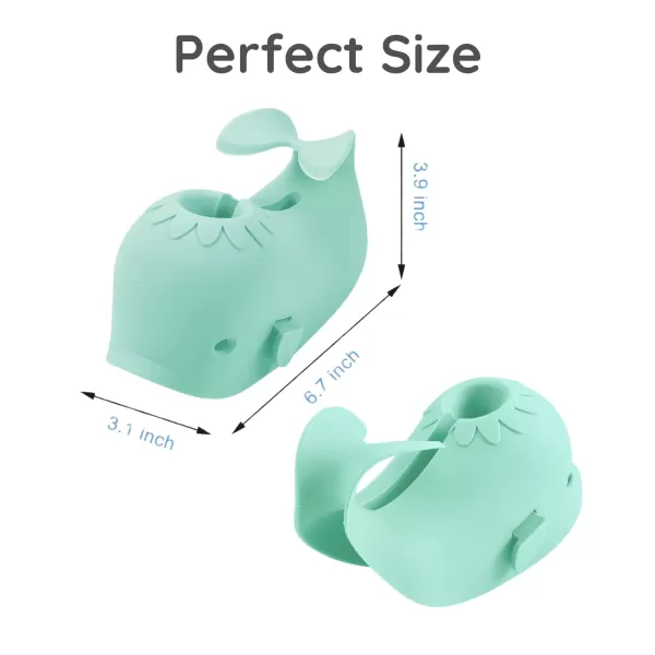 PandaEar Baby Bathtub Faucet Cover for Kids Toddlers  Bath Spout Cover for Baby Bathroom Tub Whale GreenGreen