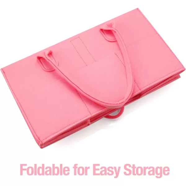 PandaEar Baby Diaper Caddy Organizer Portable Diaper Holder Organizer Nursery Storage Basket for Wipes ampamp baby stuff Collapsible Baby Organizer with Divided Design PinkPink