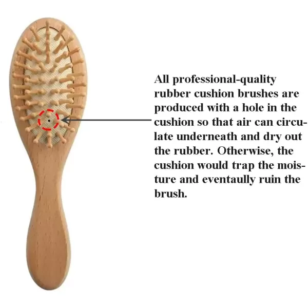 PandaEar Baby Hair Brush and Comb Set for Newborn Natural Wooden Hairbrush with Soft Goat Bristles Pear Wood Comb and Wooden Massage Brush for Infant Toddler KidsBrown