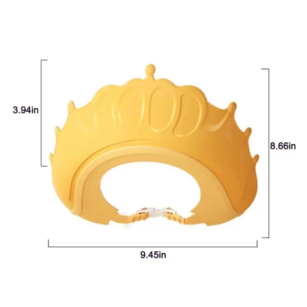 PandaEar Baby Shower Cap Hair Washing Hat 2 Pack Waterproof Adjustable Silicone Bath Hat for Eye and Ear Protection Cute Crown Shape