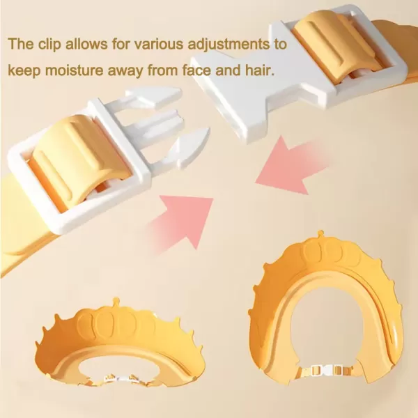 PandaEar Baby Shower Cap Hair Washing Hat 2 Pack Waterproof Adjustable Silicone Bath Hat for Eye and Ear Protection Cute Crown Shape