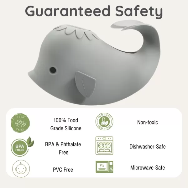 PandaEar Bath Spout Cover Baby Bathtub Faucet Cover Baby Shower Protector Cover for Kids Toddlers Universal Fit Whale BlueGray